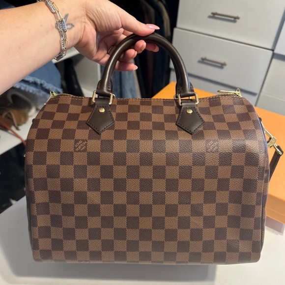 Louis Vuitton 🤎 Speedy 30 Bandouliere Damier Ebene - Picture 1 of 9